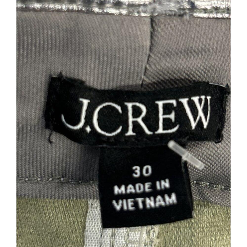 J Crew Full-length demi-boot pant in silver metallic faux leather Women's 30 NWT - Picture 5 of 5